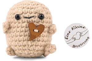 WUSANNA Patata Positiva Regalo di Buona Fortuna,Emotional Support Pickle con Carta Affermazioni Positive,Positive Potato Idea Regalo Donna Compleanno Ideale per Decorazione Casa