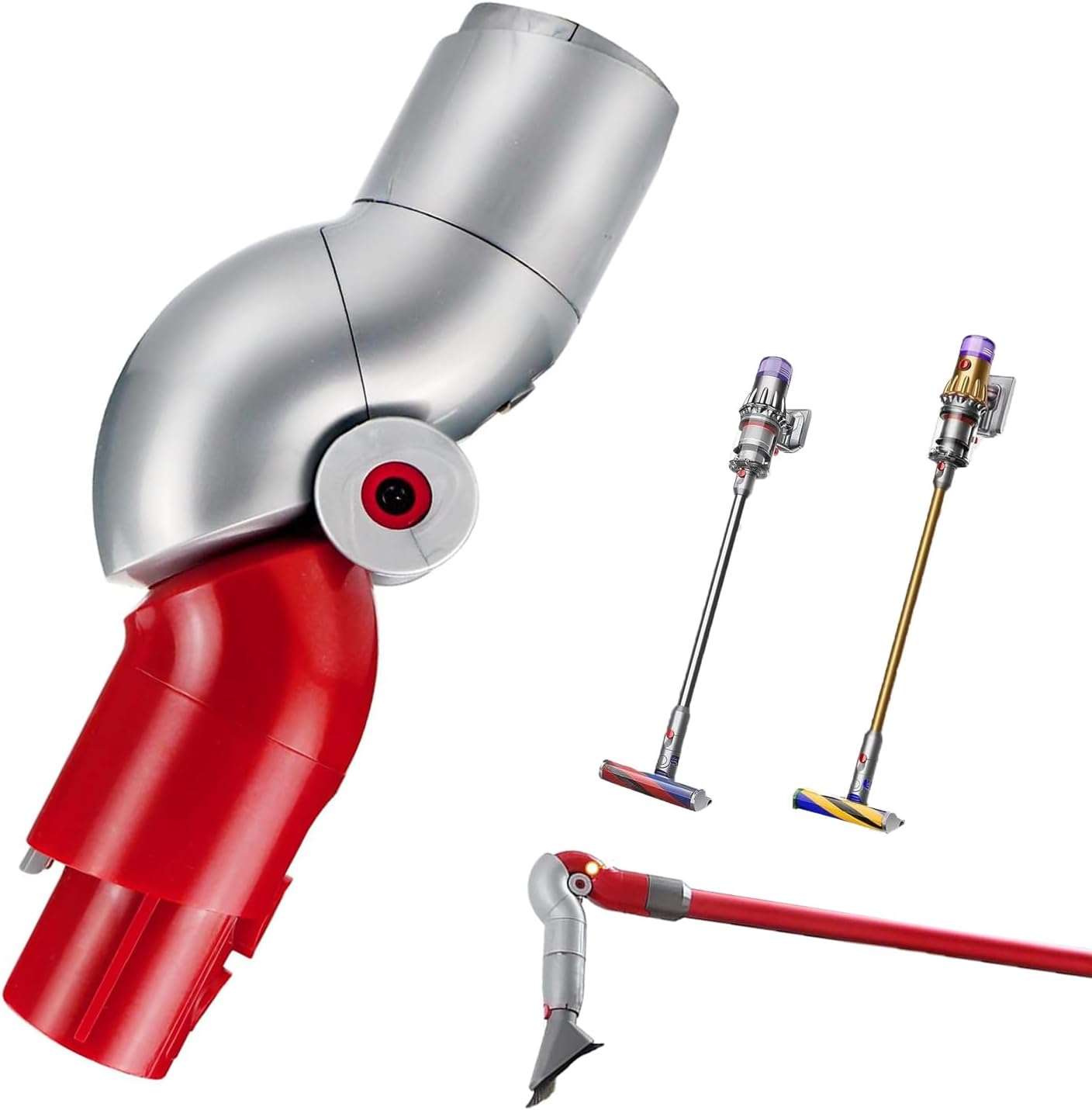 Fictezlove Adaptador de liberación rápida para Dyson V7, V8, V10, V11 y V15 Aspiradora, Adaptador Flexible de Bajo Caudal