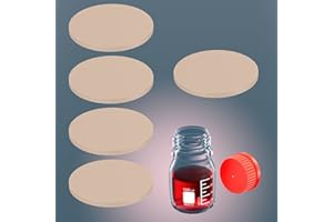 ZHANXUBIO PTFE Faced Silicone Septa for GL45 Open Top PBT Screw Cap,OD: 43mm,Pack of 5 (GL45 PTFE Faced Silicone Septa)