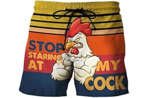 MILAX Pants Linen Men Print Pant Shorts Special Cock Men Trouser Casual Drawstring Beach Festival Beer Men's Swimwear Boys Swim Board Shorts