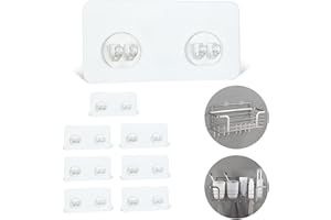 YOLOPLUS+ 8 Stück Dusch-Caddy selbstklebende Haken, Ersatzhaken, starke Aufkleberhaken für Badezimmer, Dusche, Seifenschale, hängende Haken, Küchenzubehör