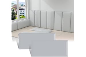 Windplusya Kid's Anti Collision Wall Padding, Padded Wall Panels, 3D Wall Stickers Self Adhesive Headboard Panels, Tatami Wall Stickers for Bedrooms,Children's Room Dance Club, Nursery. (Grey, 2)