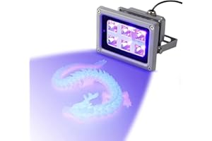 GEEETECH 3D Printer UV Resin Lamp, UV Resin Curing Light for SLA/DLP/LCD 3D Printing, Solidify Photosensitive Resin 405nm 6W with 60w Output Affect, DIY Curing Enclosue