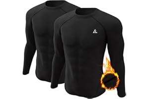 CL convallaria Thermounterwäsche Unterhemd Herren Thermoshirt Langarm Innenfleece Funktionsunterwäsche Thermo Oberteil 2er/3er Pack