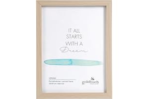 goldbuch Cornice portafoto Verona in Legno MDF per 1 Foto/Foto, Cornice da appoggiare, Cornice portafoto con Supporto da Appendere, Cornice ca. 16,5 x 21,5 x 1,5 cm, Colore Naturale, Formato 15 x 20