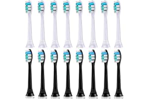 VALUABLETRY 16er Aufsteckbürsten Kompatibel mit Philips Sonicare Elektrische Zahnbürste, 8er Weiß und 8er Schwarz