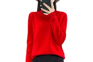 MQSHUHENMY Cashmere Sweaters for Women, 100% Cashmere Long Sleeve Crew Neck Lightweight Soft Knitted Pullover Knitted Jumpers
