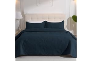 DUJUIKE Colcha Estampada, Colcha Acolchada Ligera para Dormitorio, Diseño De Estampado De Girasol, Colcha Multiusos como Manta De Sofá Y Sábana para Todas Las Estaciones (Azul Oscuro, 170x210cm)