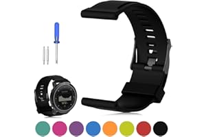 iFeeker Suunto Traverse/Traverse Alpha Uhrenarmband, Ersatz einstellbare Soft Silikon Armbanduhr Armband für Suunto Traverse/Traverse Alpha GPS Outdoor-Uhr