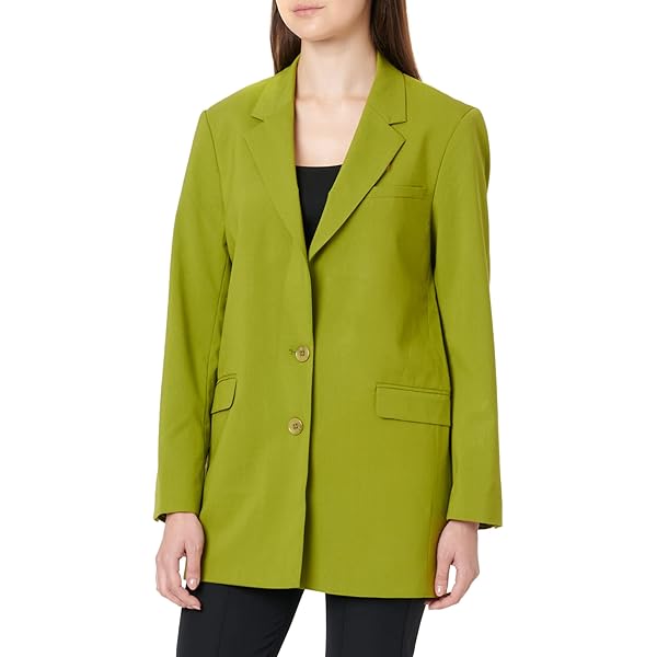 Blazer Donna Ulla Popken Oversized - Nero, Viscosa E Poliestere, Chiusura A Bottoni - Foto 5