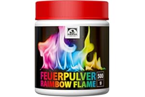 HANSA Rainbowflame Fire Colour Powder for Colourful Fire (500 g) Dry Powder for Flame Dyeing | Fire Colour for Fire Pits, Fireplace, Oven | Fire Powder
