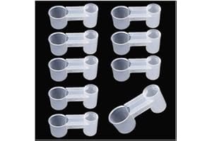 Pigeon Abreuvoir,Xiuyer 20pcs Plastique Volaille Cage Bol Poulet Soda Pop Bouteille d'eau Mangeoire Eau Oiseaux Tasses Boire Perroquet Mangeoire Oiseaux pour Pigeon Perroquet
