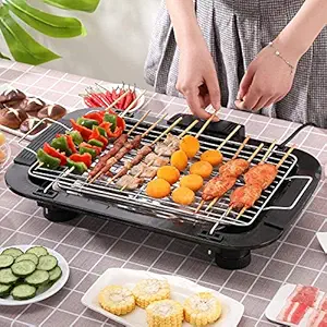 Arcanine Electric Barbeque Grill 2000W Tandoori Maker Indoor and Outdoor Grill, Non Stick, with 5 Temperature Adjustments, Portable Electric Grill, Non-Slip Feet