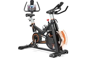 Wenoker Exercise Bike Indoor Cycling Bike for Home Gym Use with LCD Display, Ipad Holder & Comfortable Seat Cushion Bike Fitness for Home Training Cardio Workout