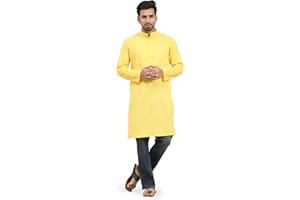 SKAVIJ Indischer Herren Kurta Lang – Baumwolle Tunika für Festliche Anlässe & Ethnische Mode