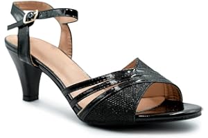 Fashion Thirsty Women's Low Heel Bridal Wedding Shoes Prom Evening Party Occasion Heeled Open Toe Strappy Bridesmaid Dress Wide Fit Sandals Size