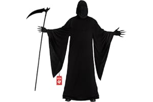 Morph Grim Reaper Costume Adult, Grim Reaper Mens Costume, Mens Halloween Costumes Adult Scary, Fancy Dress For Adults