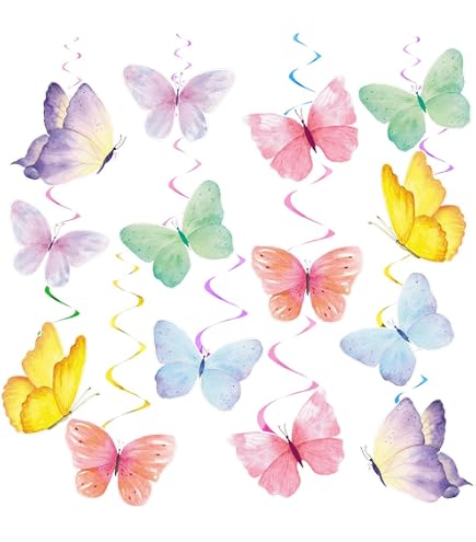 Deco Printemps Tourbillon Suspendu Papillon,24 Pièces Kit De Papillon Décoratif Kit Baby Shower Deco Printemps Tourbillon Suspendu Papillon,24 Pièces Kit De Papillon Décoratif Kit Baby Shower