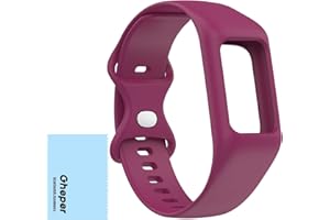 Gheper Soft Silicone Watchband Compatible with Fitbit Charge 6/5/4/3/3SE, Standard Design, 5.5"-8.7" Wristband