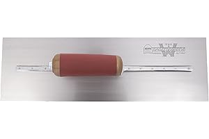 Marshalltown PermaShape Glättkelle, gebogene Form, aus Carbonstahl, Perfekt für Verputzer und Gipser, Grösse der Kelle: 406x127 mm