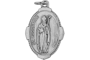Venerare Traditional Catholic Saint Medal (Saint Augustine), 1 Inches, Metal, No Gemstone