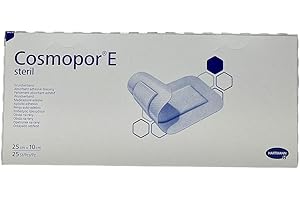 HARTMANN Cosmopor E - Apósitos adhesivos estériles (25 x 10 x 25 unidades). Uso médico para quemaduras y cortes