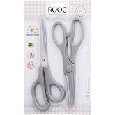 Rooc Premium Serisi Ergonomik Saplı &Ccedil;elik Gıdaya Temasa Uygun 2'li Mutfak Makası, Gri