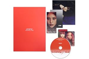 JYP ENT. ITZY - [BORN TO BE] (STANDARD Ver. - RED Ver.) Photobook + Lyric Book + Eyes Photocard + CD-R + Photocard + Mini Folding Poster + Mood Film + Poster + Postcard + 2 Pin Badges + 4 Extra Photocards