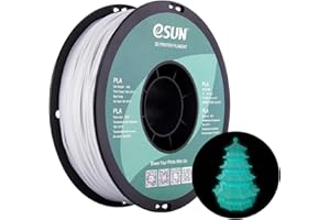 eSUN PLA Blask Filament do Drukarek 3D, Swiecący w Ciemnoniebieskim Włóknie 1,75 mm, Dokładność Wymiarowa +/- 0,05mm, Szpula 1kg (2,2 LBS) włókno do Druku 3D do Drukarek 3D, Świecący Niebieski