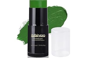 Itsfairypro Green Face Paint 30g, Body Paint Stick Eye Black Oil-Based Sweat Proof Hulk Witch Skin Painting For Halloween Special Makeup SFX/FX Carnival