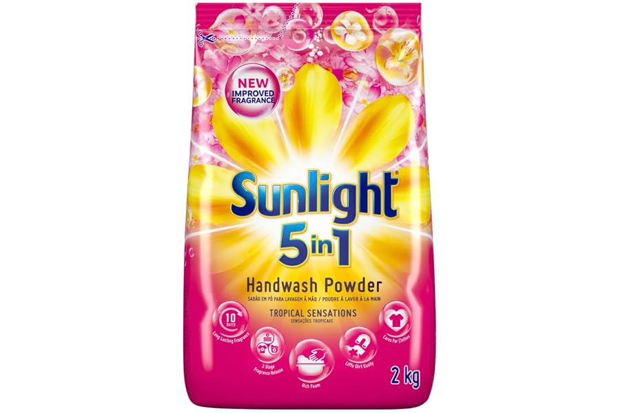 Sunlight Tropical Sensations 5-in-1 Hand Washing Powder Detergent 2kg
