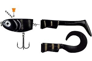 FISHINGGHOST FISHN Grumpy Switch, 23-28gr, 15cm, Queue Interchangeable, nage extrême, leurres de pêche pour la pêche au brochet, amorce Souple, swimbait