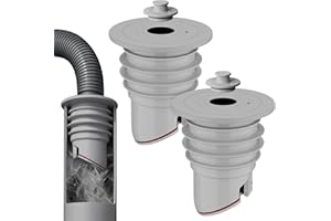 Bosmsaslad 2 Pcs Tubo Desague Lavadora, 35-40mm Sello de Tubería Drenaje Lavadora con Tapa Sellado Silicona, Tubo Sellado Desodorante, Desodorante Prevención Fugas y Olores