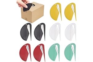 PCSFOE Brieföffner,10 Stück Brieföffner,5 Farben Letter Opener,Folienschneider mit Metallklinge,Versteckte Klinge,Sicher und Effektiv,Ldeal zum Öffnen von Umschlägen,Post,Paketen und zum Schneiden von Papier