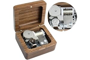 Sinzyo Kingdom Hearts Vintage Holz mechanische Spieluhr Geburtstag Geschenk Weihnachten Valentinstag (Schachtel aus Walnussholz)