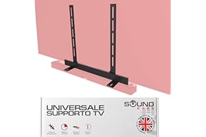 SOUND BASS Supporto universale sotto la TV, nero, compatibile con Bose Smart Soundbar 300/500/550/600/700/900/Ultra, TV Speaker, Soundtouch 300 - Invisibile una volta montato, Facile da installare