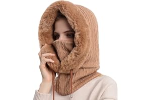 YAMEE Passamontagna Balaclava Sci Donna,Cappello Invernale Donna,Cappuccio più Caldo,Cappelli da Sci cap Outdoor per Lo Sci,la Corsa,Il Ciclismo,Le Moto,l'Alpinismo nel Freddo Inverno