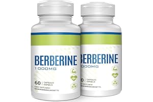 FOCCAR Hochdosiert Berberine HCL 1000mg (2 Packung) - Berberine + Milk Thistle Extrakt Komplex, Antioxidantien für Herz und Kreislauf, Herz und Leber- 120 Vegan Kapseln