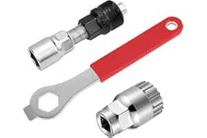 STERNSTUNDE Extracteur de Manivelle de Pédalier de Vélo, Outil Réparation de Vélo Démonte Pédalier VTT, avec Clé de 16 mm, Demonte Pedalier Velo Trousse de Réparation, pour Démontage Manivelles de Vélo
