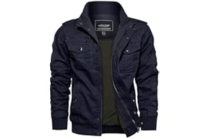 EKLENTSON Hommer Veste Coton Militaire Coupe-Vent Travail Extérieur Cyclisme Hiver Cargo Manteau avec Poches