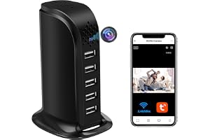 YCCNIU WiFi Spionkamera 1080P Mikro Spionkamera, Mini Dold WiFi-kamera, 5 USB-portar Laddningsbar Spionkamera stöder Rörel