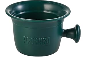 Proraso Professional Shaving Bowl with Handle, 300ml Capacity, Traditional Holder for Shaving Cream, Personal Grooming Gift for Men, Classic Green, Made in Italy