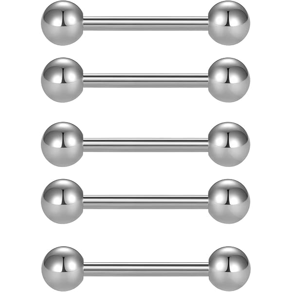 Gojewen 8pcs Barbells Courbés Transparents 16G Pour Piercings Sourcils Lèvres Rook Helix Tragus