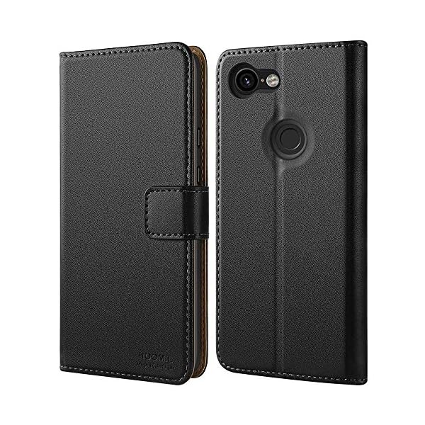 HOOMIL Handyhülle für Google Pixel 3 Hülle, Premium PU Leder Flip Schutzhülle für Google Pixel 3 Tasche