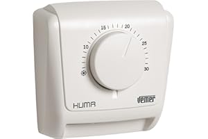 VEMER VE018800 KLIMA 2 - Termostato Meccanico a Espansione di Gas per Caldaia, Funzione Riscaldamento, Bianco