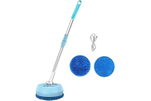 Fenteer Lavapavimenti Elettrico Senza Fili, lucidatrice per Pavimenti per soffitti, Porte, pareti, Quadri appesi, Blu