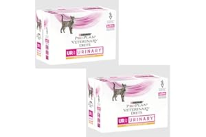 PURINA PRO PLAN Veterinary Diets UR Urinary Cat | dwupak | 2 x 10 x 85 g | worek świeżości z kurczakiem | może pomóc w zarządzaniu wagą