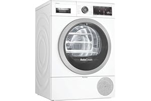 Bosch Elettrodomestici Asciugatrice WTX87KR8IT Serie 8 AutoDry 8 kg a Condensazione con Pompa di Calore, Classe Energetica A++, Bianco