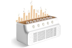 Shiawase Máquina de Ruido Blanco, Portatile White Noise Machine, 8 Opciones de Mezcla de Sonidos Naturales, Altavoz Bluetooth, Ruido Blanco Bebe para Yoga para Dormir en la Oficina (Veta de Madera)