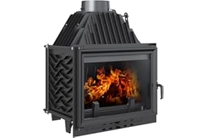 KRATKI Zuzia Eco Camino a legna con inserto ad aria Emissione C02 ridotta Conforme BImSchV 2 12 kW Rendimento termico 81% Acciaio e Ghisa